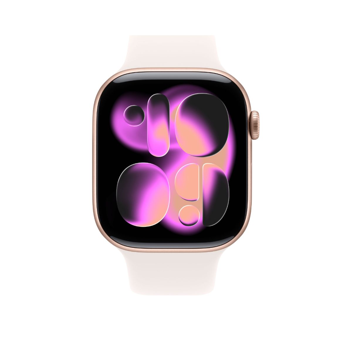 Apple Watch Series 11 GPS 46mm Rose Gold Aluminium Case with Light Blush Sport Band S/M MEV64