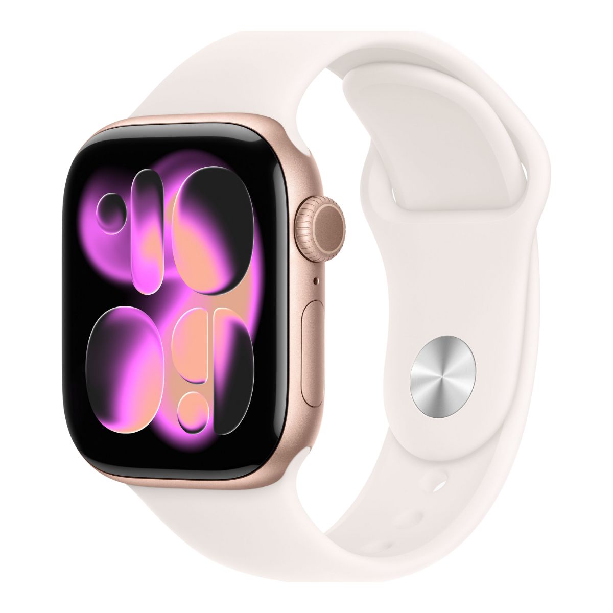 Apple Watch Series 11 GPS 42mm Rose Gold Aluminium Case with Light Blush Sport Band S/M MEU04