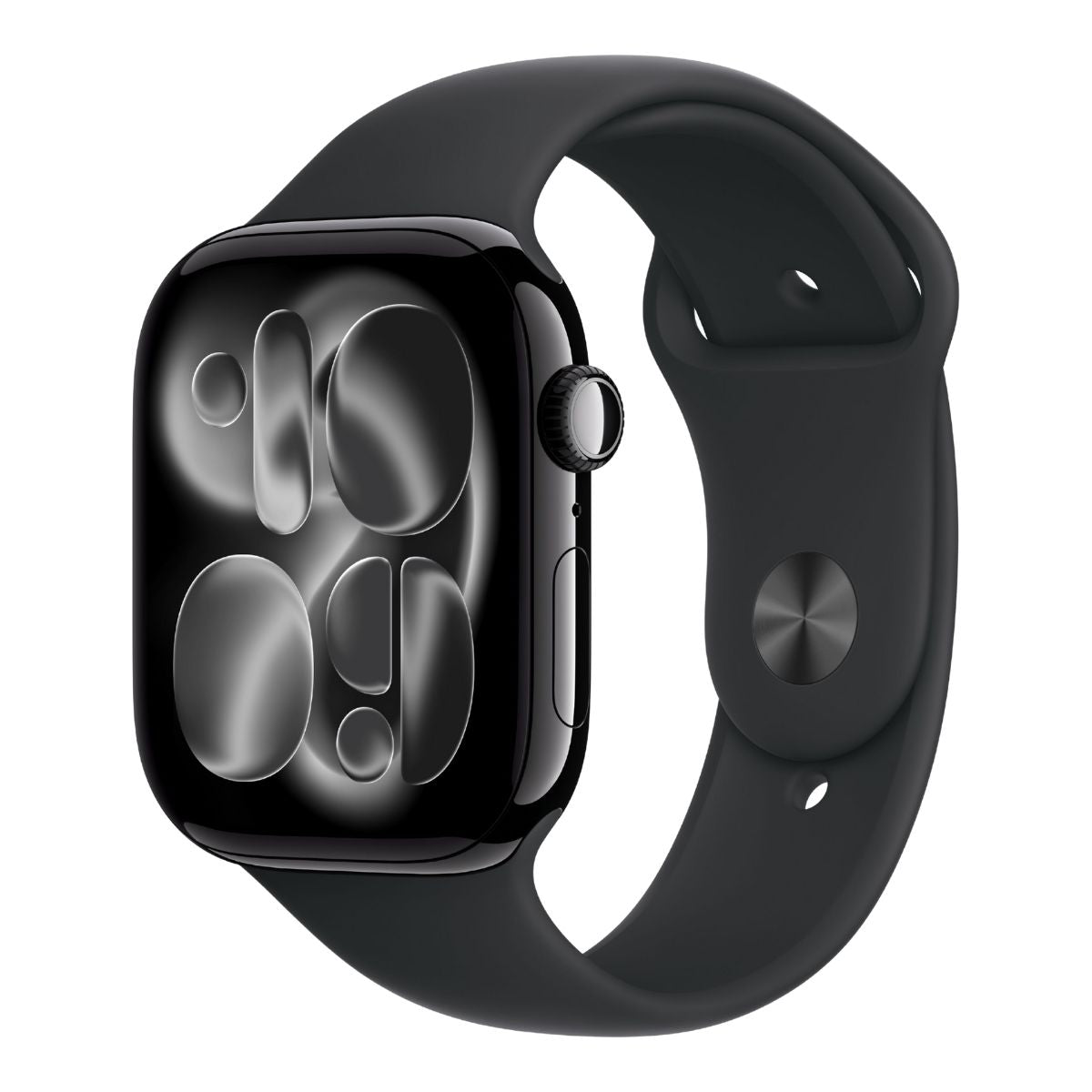 Apple Watch Series 11 GPS 46mm Jet Black Aluminum Case with Black Sport Band M/L MEUX4